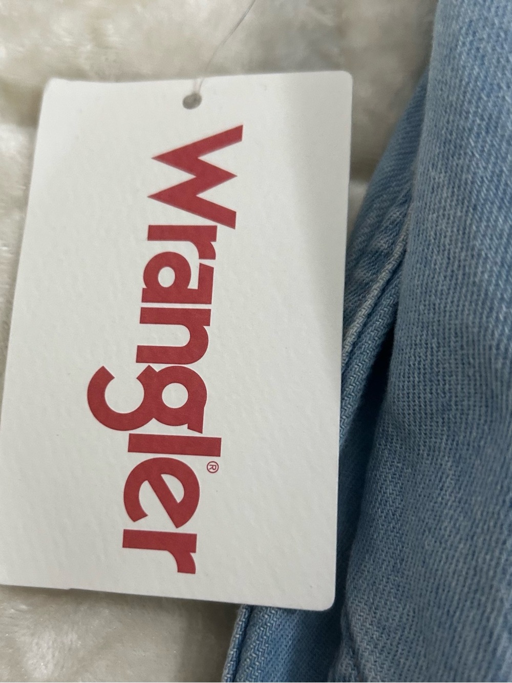Wrangler Light Wash Denim Western Shirt - Picture 6 of 7